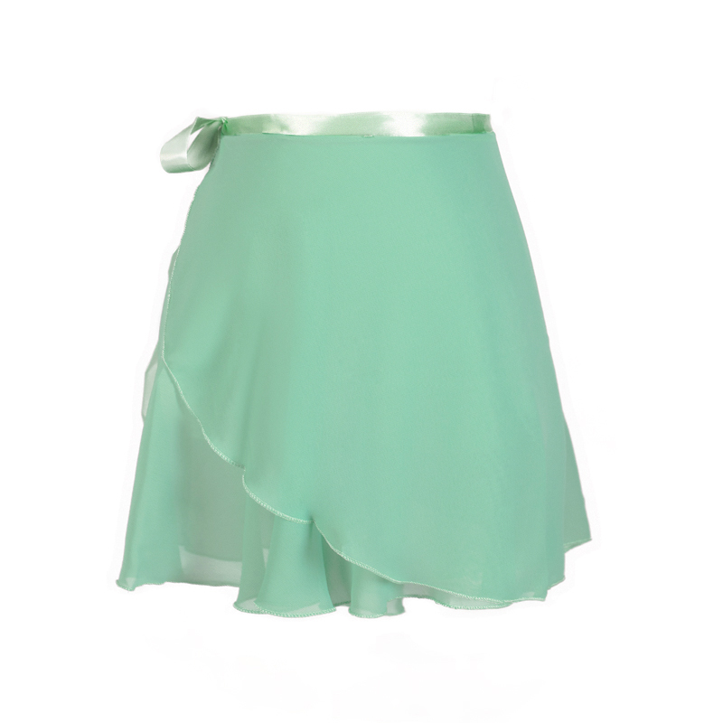 Ballet Dance Chiffon Skirt Pure Color Floral Print Practice Leotard Ballet Dance Dress Woman Children