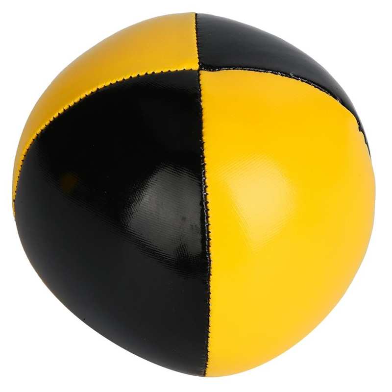 3PCS Yellow Black PU Thud Juggling Balls Clown Playing Juggle Ball for Beginner