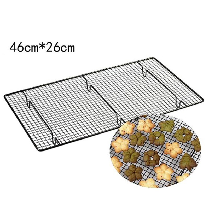 Stainless Steel Wire Grid Cooling Tray Cake Food Rack Oven Kitchen Baking Pizza Bread Barbecue Cookie Biscuit Holder Shelf