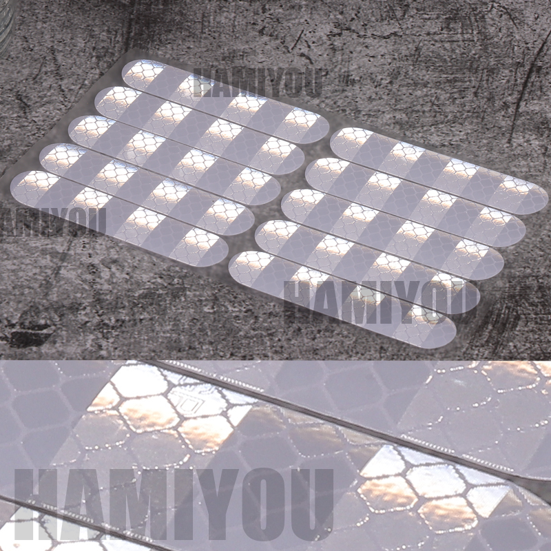 80-10 pezzi adesivi per casco di avvertimento di sicurezza decalcomanie di sicurezza riflettenti/adesivi per caschi da corsa per snowboard, biciclette da moto