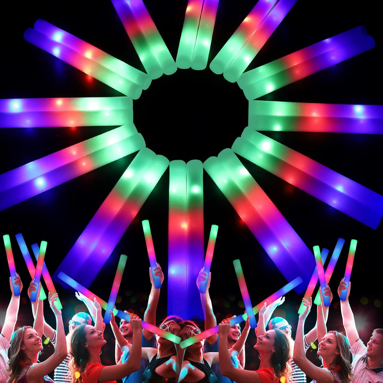 1-10PCS Glow Stick Music Festival Concert Support Glow Sticks Mardi Gras Party Supplies Festival Wedding Celebration Glow Sticks