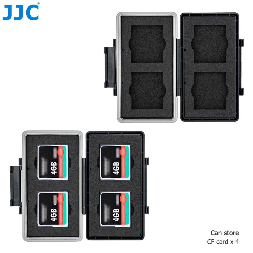 Jjc 4 Slots Cf Kaarthouder Case Box Compact Flash Geheugenkaart Opslag Voor Canon 5DM4 5DM3 5DM2 5D 5DS R 7DM2 7D 1DC 1DX 1DS 1D