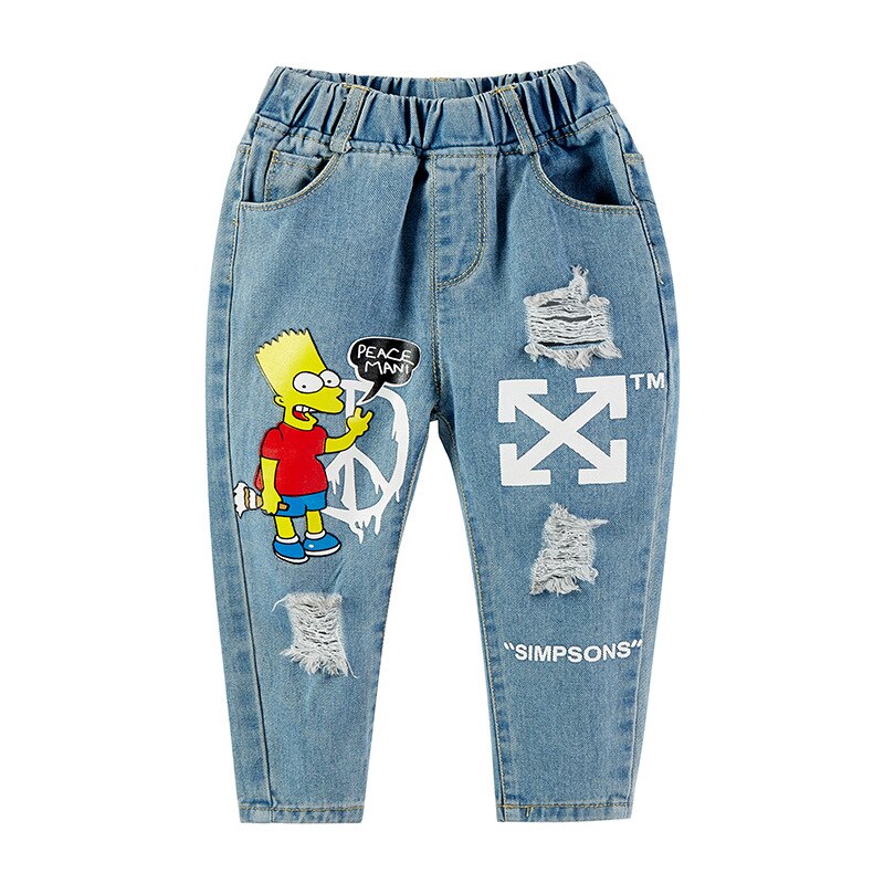 Pantalones vaqueros para niñas, bebés, niños, niños, niñas, mallas, pantalones ajustados para niños, pantalones para niñas y niños de algodón 2-8Y: 6