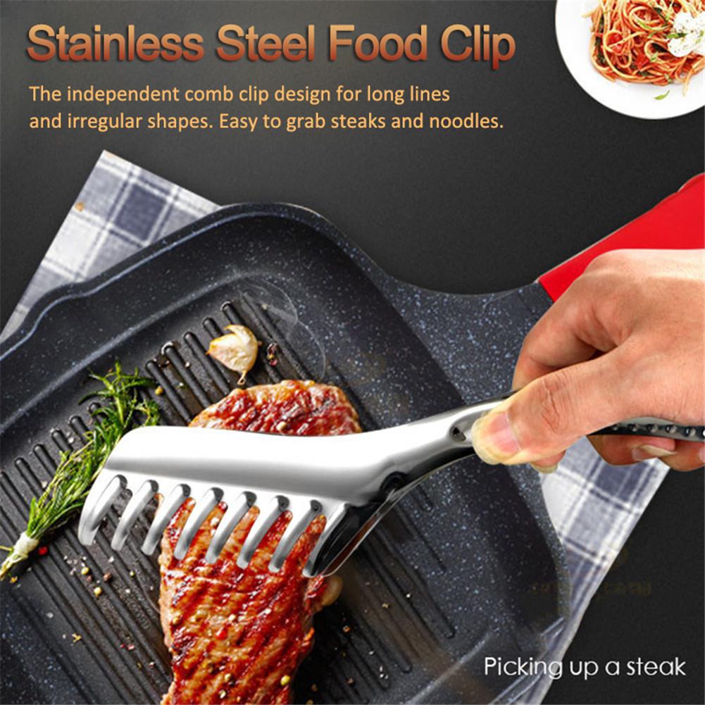 Spaghetti Folder Noodle Clip Pointed Food Clip Western Restaurant Tools Stainless Steel Food Comb Clip Kitchen Spaghetti Tool