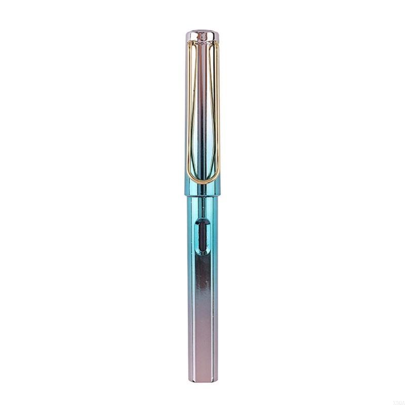 Fountain Pen Gradient Color Pen Body Piston-Filled for Calligraphy Practicing: WHITE