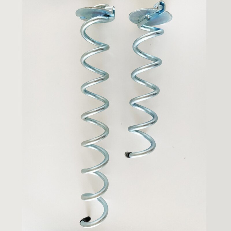 1Pcs Spiral Ground Anchors, 11inch 13inch 16.5inch Tent Stakes Heavy Duty Ground Screw Anchor Twist Stakes: Large 16.5inch / Silver