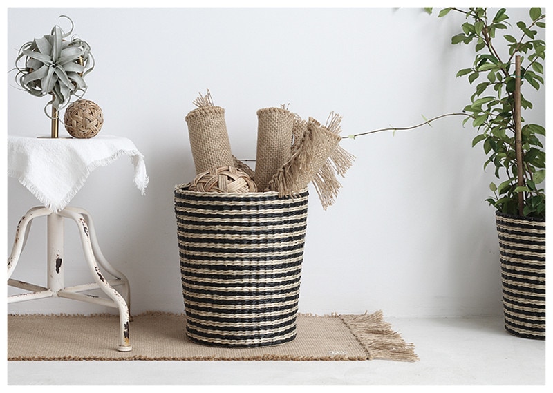 Jute matta område mattor macrame bord löpare bord tyg dekoration matta med tofsar badroom golvmattor nordisk chic rumsinredning