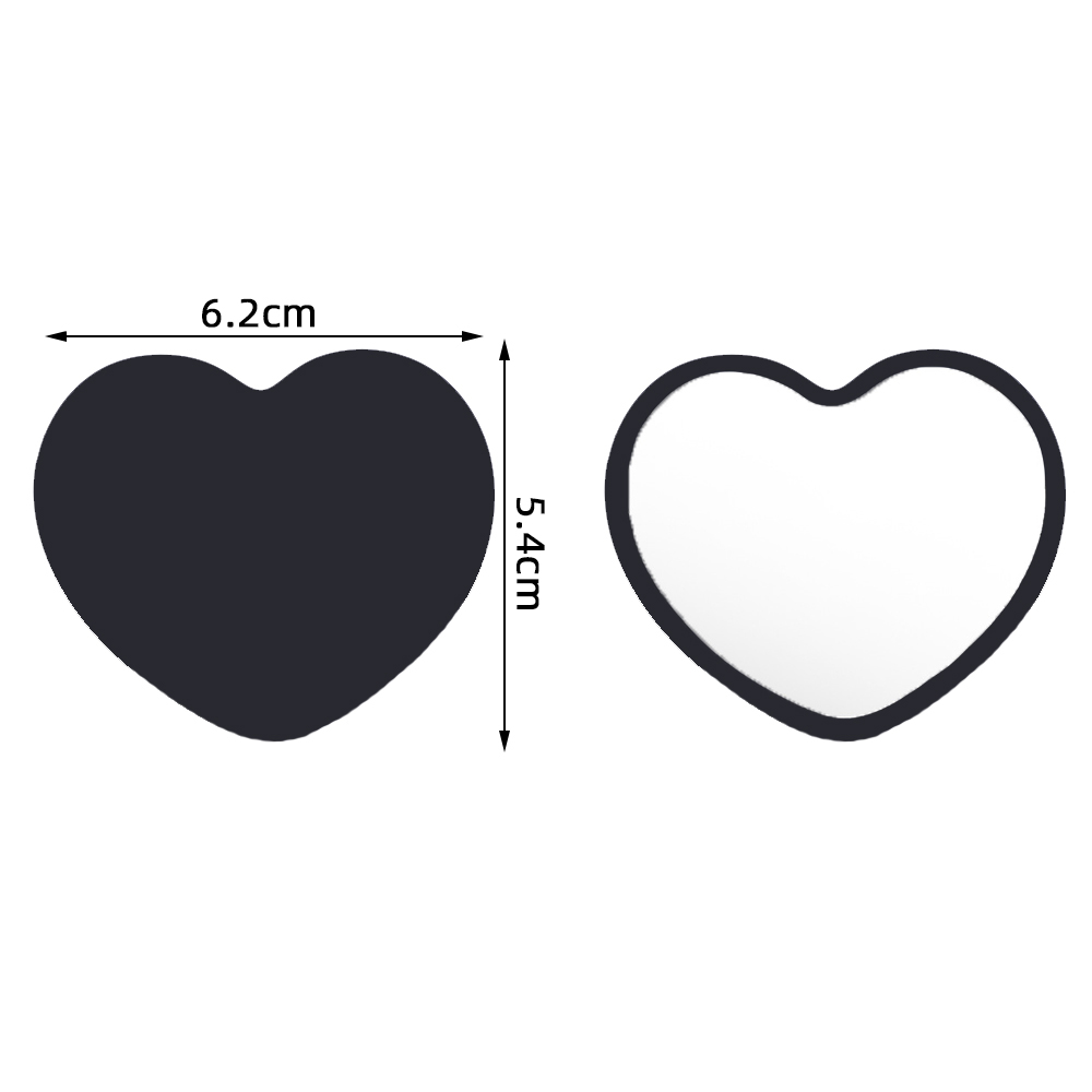 1 pc små bärbara hjärtformade speglar anpassad logotyp souvenir bröllop brudtärna idéer peruk franssalong småföretag spegel: Brons