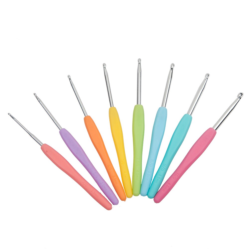 8pcs/set Mix Crochet Hooks The Hook For Knitting DIY Craft Crochet Knitting Needles Tools with 10pcs Stitch Markers Bonus