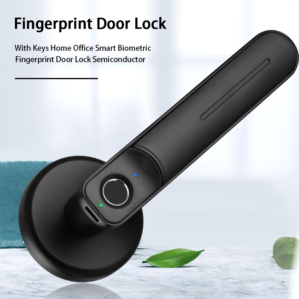 Smart biometrisk soveværelse sikkerhed batteridrevet fingeraftrykslås følsom zinklegering halvleder med nøgler hjemmekontor