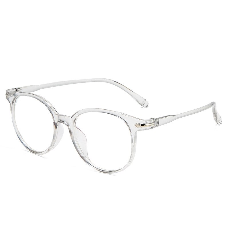 Blue Ray Computer Glasses Women Screen Radiation Eyewear Brand Office Gaming Blue Light Goggle UV Blocking Eye Spectacles: Transparent grey