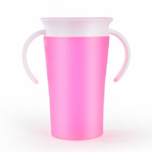 Brand Modern Children Safe Spill 360 Degree Drink Prevent Leaking Cup Fancy Cup: Pink