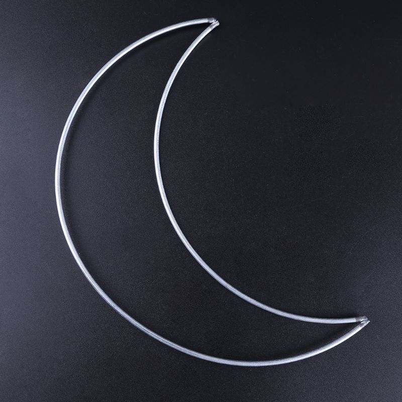 Aro de Metal con forma de Luna para manualidades, hecho a mano, macramé