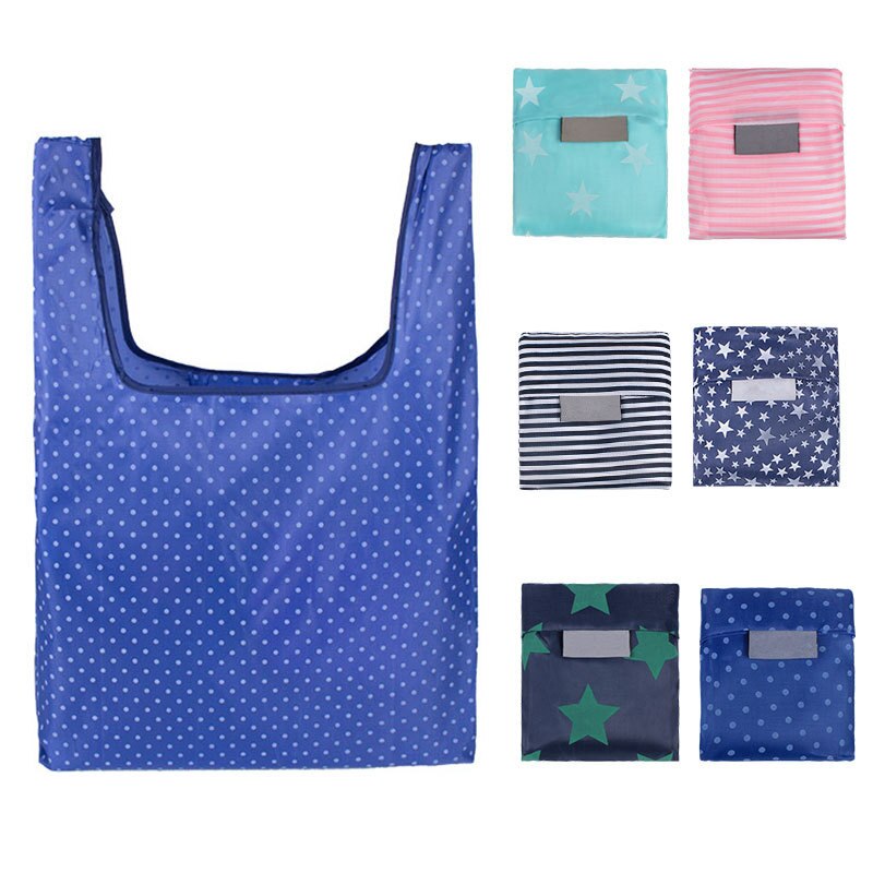 3pcs Oxford Cloth Shopping Bag Eco-friendly Folding Reusable Portable Shoulder Handbag For Travel Grocery Bags