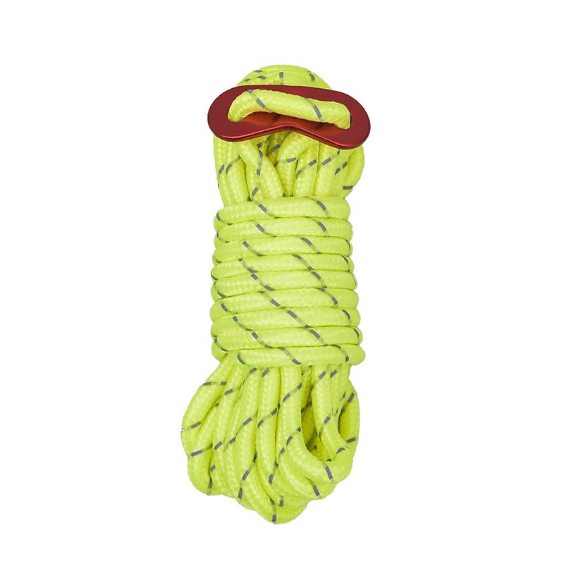 Outdoor Camping Pull Rope Tent Fastener Reflective 4mm Thick Tension Rope Pull Canopy Tent Fixed Rope Camping Accessories: light green
