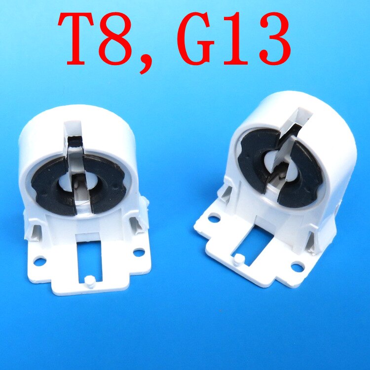 Lamp Holder G4 G5.3 G9 GU10 MR11 MR16 T5 T8 Halogen Lampholder Porcelain Ceramic Socket Fluorescent Light LED Bulb Base: T8
