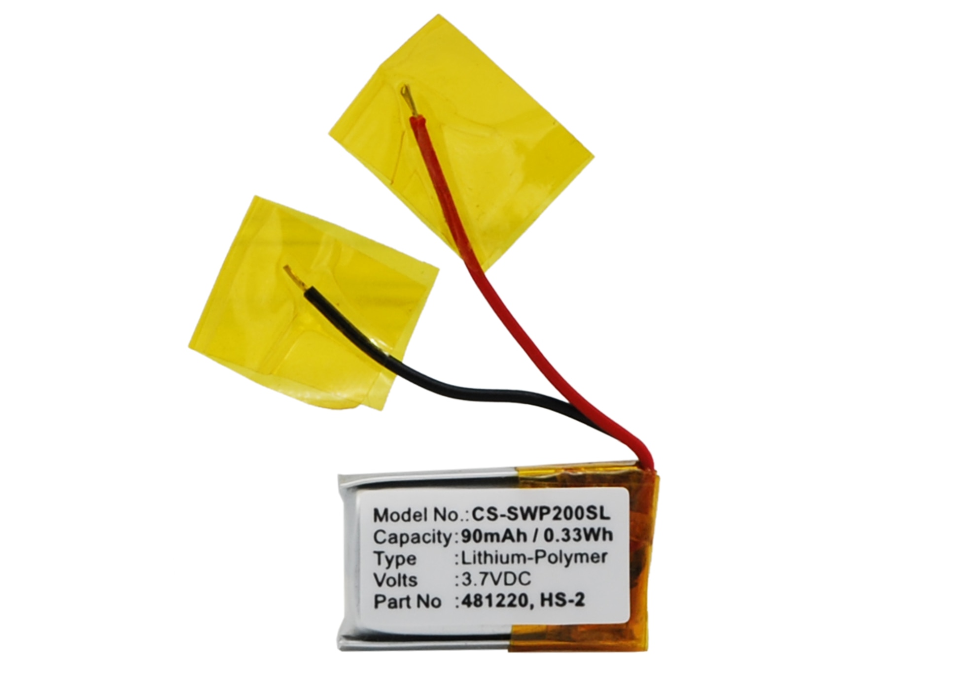 Cameron Sino 90mAh Batteria 481220, B481220, HS-2 per Samsung WEP-200, WEP-210, WE-P301