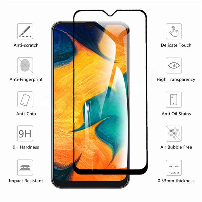 9D Beschermende Glas op Voor Samsung Galaxy A10 A20 A30 A40 A50 A60 Screen Protector Voor Samsung A70 A80 A90 glas M10 M20 M30 M40