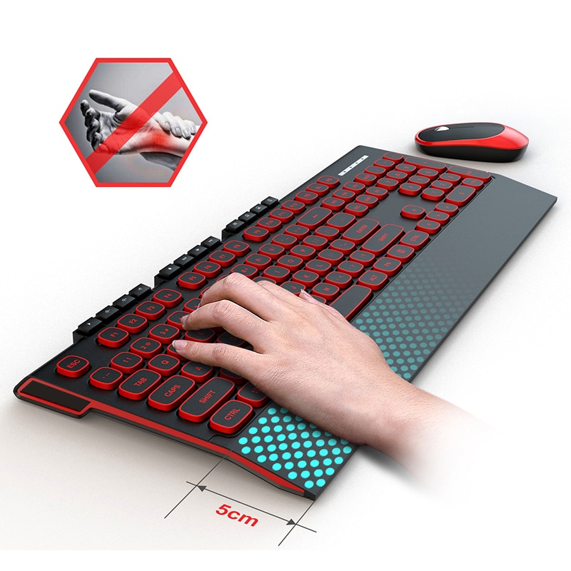 2.4G Wireless Gaming Keyboard Mouse Combo Silent Button Keyboard Optical Mouse For Macbook Pro Lenovo Laptop PC Gamer Computer