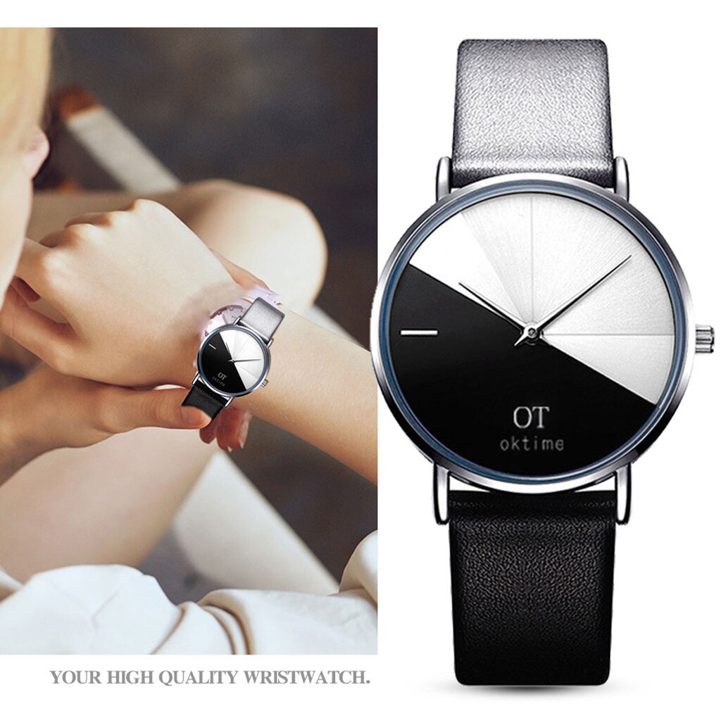 Vrouwen Horloges Mode Lederen Horloge Vintage Dameshorloge Onregelmatige Klok Mujer Bayan Kol Saati Montre Feminino 533