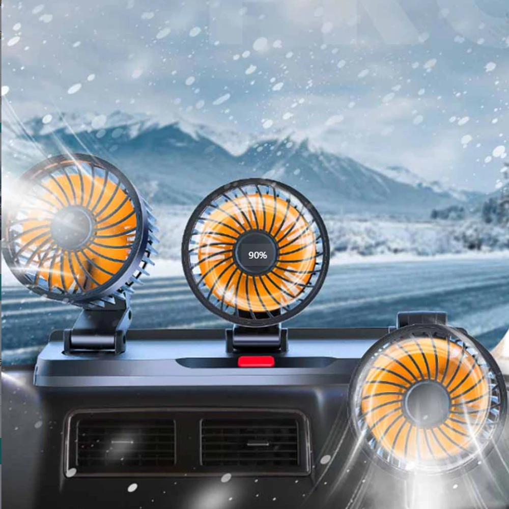 LKW-Lüfter, Doppelkopf-Schütte lkopf Ventilator, 12V/24V Spezial-Zigaretten anzünder, Auto-Lüfter, Usp-Schreibtisch-Lüfter