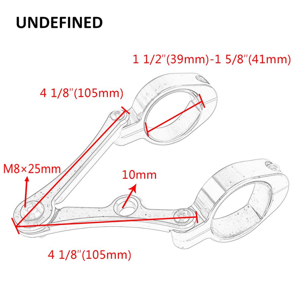 Soporte Universal para Faro de motocicleta, abrazadera de montaje para lámpara de cabeza, ajustador de orejas, arandelas, 39mm-41mm