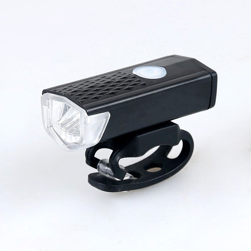 Cykellygte usb genopladelig 300 lumen 3 mode cykel forlygte 6000k vandtæt cykellygte lommelygte: Forlygte