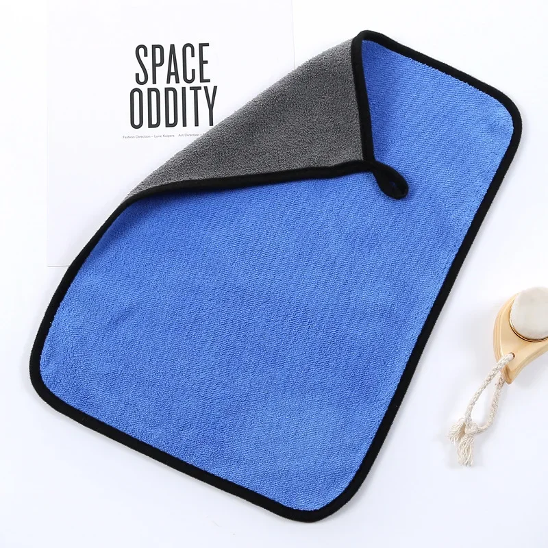 Toalla para lavado de coches de lana Coral de , 30x3 0/40/60cm, cuidado de los detalles del coche, paño de secado y limpieza, accesorios de limpieza automática, 1 ud.: Lana de coral / Verde