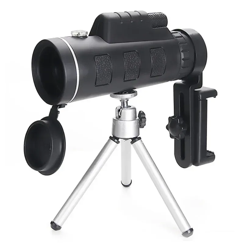 Télescope monoculaire 40x60 HD, jumelles puissantes de nuit, Mini Zoom de poche avec Smartphone, chasse, Camping