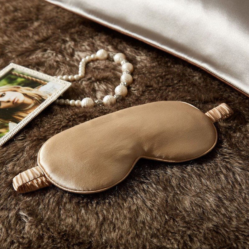 Máscara de seda para los ojos, mascarilla de protección ocular a la , 19 Mumi, protección ocular para aliviar la fatiga del sueño, parche ocular de seda, 1 pieza