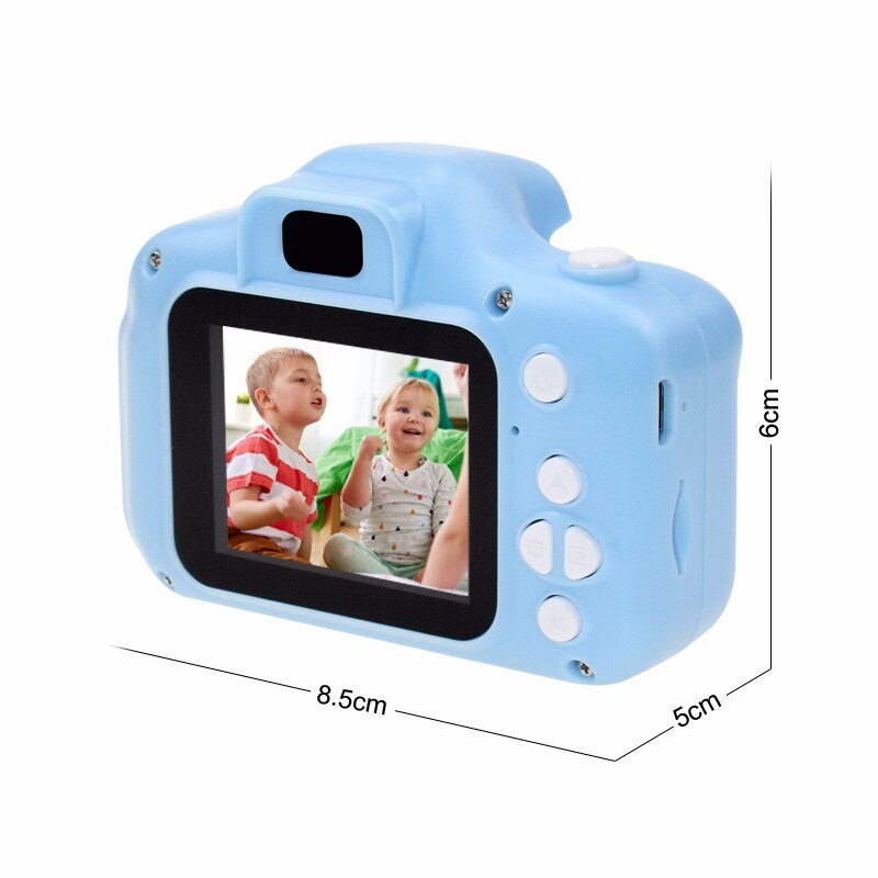 Mini appareil photo style dessin animé pour enfant, caméra numérique, jouet de 2 pouces écran HD, enregistreur et vidéo, petit caméscope joli pour petite fille