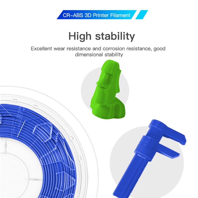 Filament pour imprimante 3D, Non toxique, Creality CR-ABS, 1.75mm, 1KG, matériau d&#39;impression, Ender-3, V2, Ender 3, 5S1 Pro, V2, V3