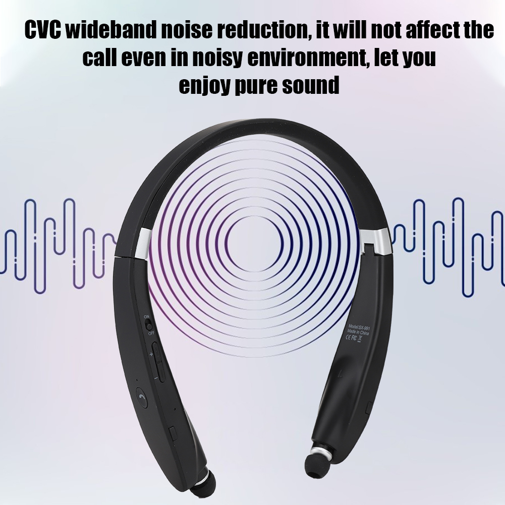 Oortelefoon SX-991 Opvouwbare nekhangende telescopische headset Draadloze Bluetooth-oortelefoon Hoofdtelefoon Draadloze Bluetooth-oortelefoon