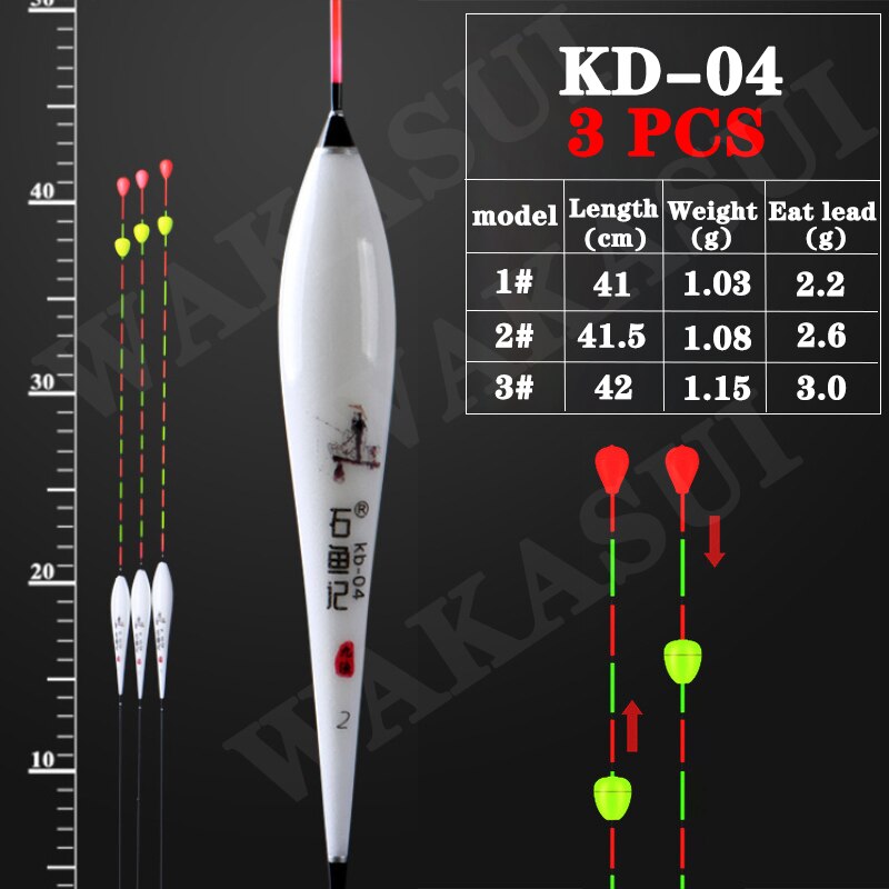 Flotadores de pesca de perlas flotantes, accesorios de caña de pescar de Material Nano llamativo para amantes de la pesca miopía, 3 unids/set por juego: B72-4-3PCS
