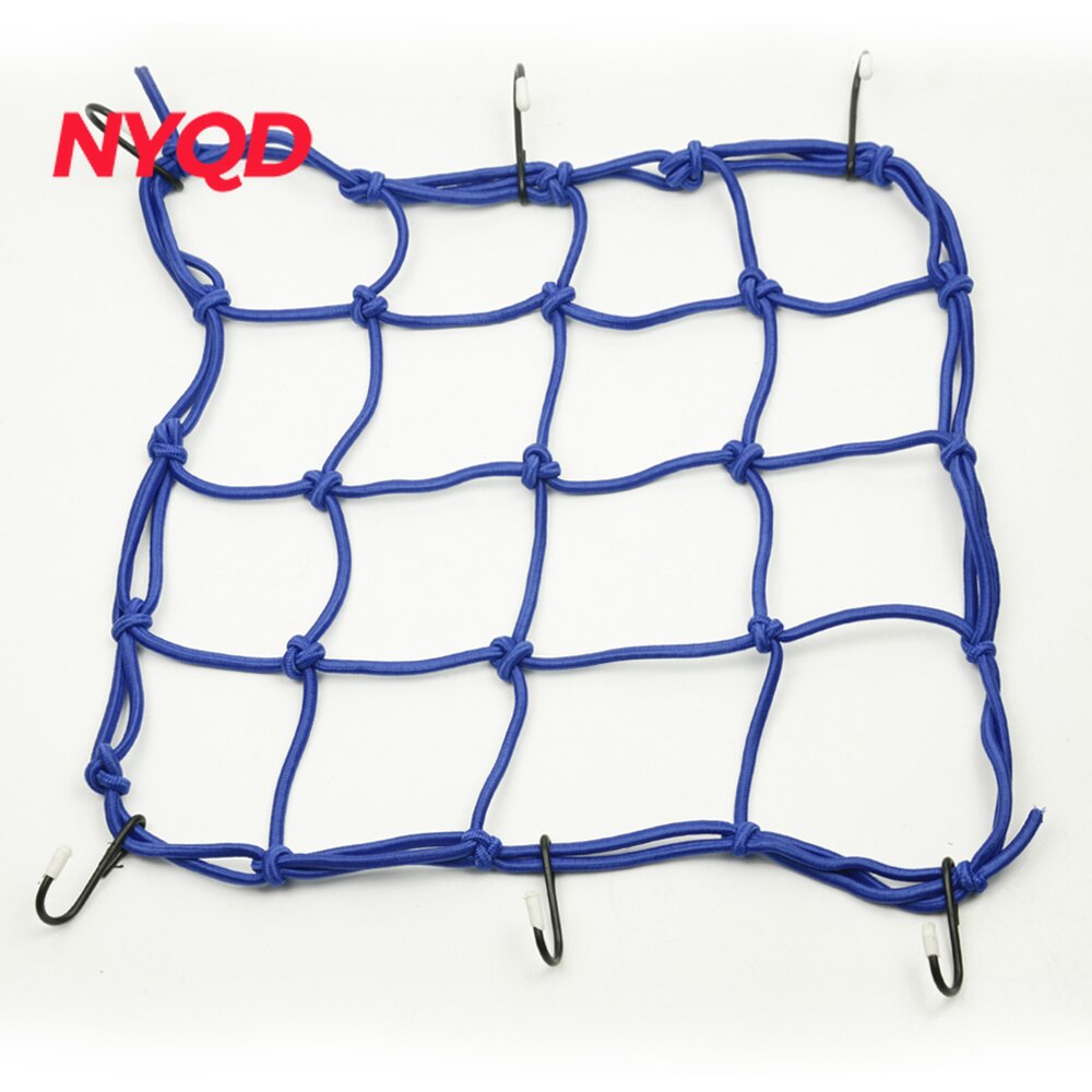 6 Hooks 30*30cm Motorcycle Mesh Net Bag Luggage Cargo Bungee Net Bag Storage Carrier Bag Helmet Holder for Motorcycle Scooter