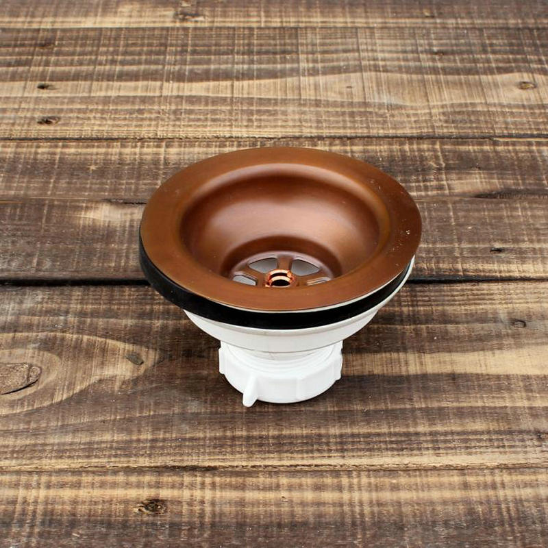 Artistic Copper Kitchen Sink Drainer: H