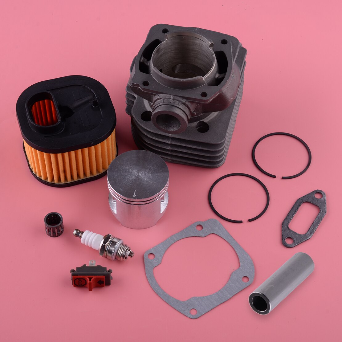 14 stücke 50mm Zylinder Kolben oben Bausatz passen für Husqvarna 372 XP 362 365 371 Kettensäge 503818001