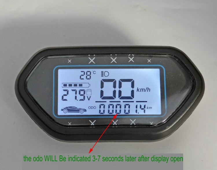 speedometer instrumentmåler elektrisk scooter sykkel trehjuls deler vise 48 v 60 v 72 v 96 v 120v med skjermende hvit bakgrunnslys