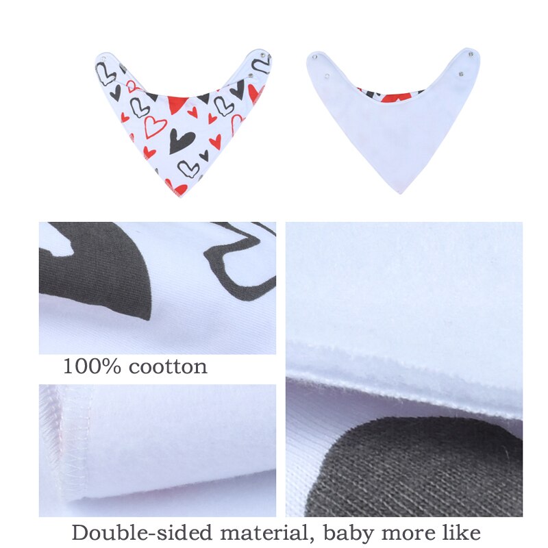 Bavettes en coton orgonique pour bébé, écharpe pour Bandana, Super ajustables, pour bébés, filles et garçons, 6 pièces