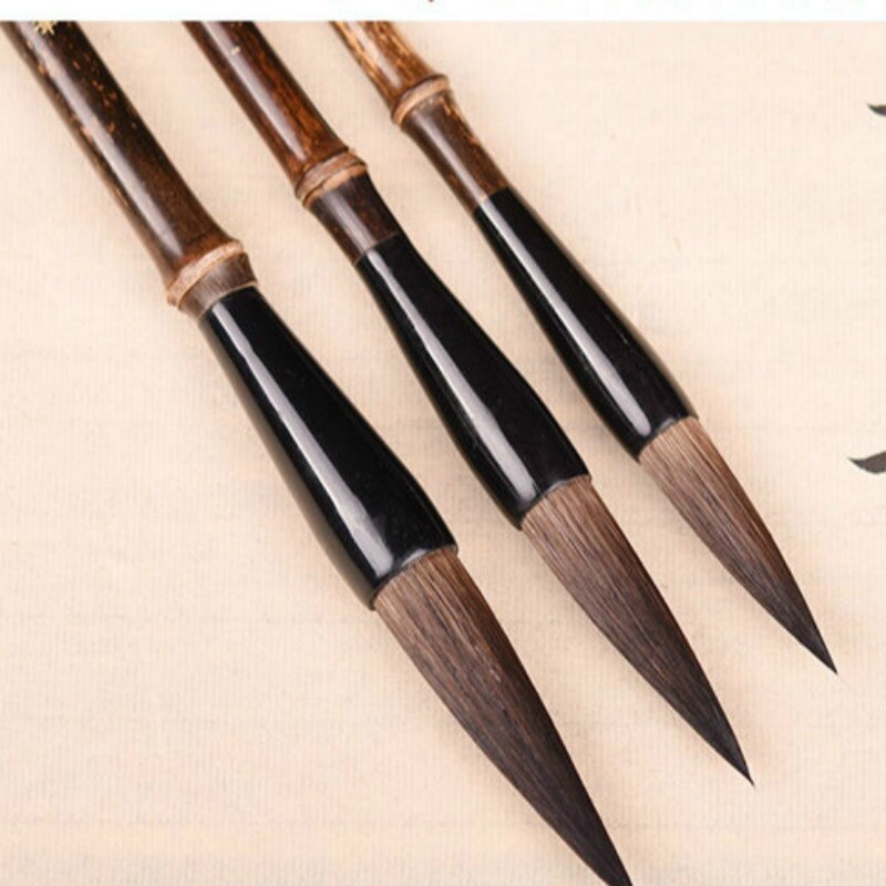 Luxurious Chinese Calligraphy Brushes Pen Set Rabbit Hair Regular Script Writing Brush Pen Escolar the Scholar&#39;s Four Jewels