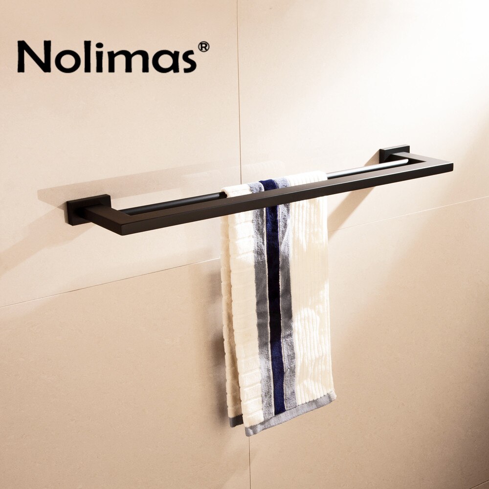 SUS 304 Stainless Steel Bathroom Hardware Set Paper Holder Toilet Brush Holder Towel Bar Bathroom Accessories: Double Towel Bar