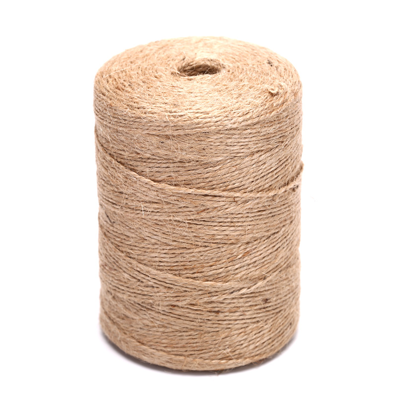 30m/80m/100m/300m håndlavede naturlige hamp hør snor snoet jute garn reb snor gør-det-selv håndværk dekoration på lager: Guld