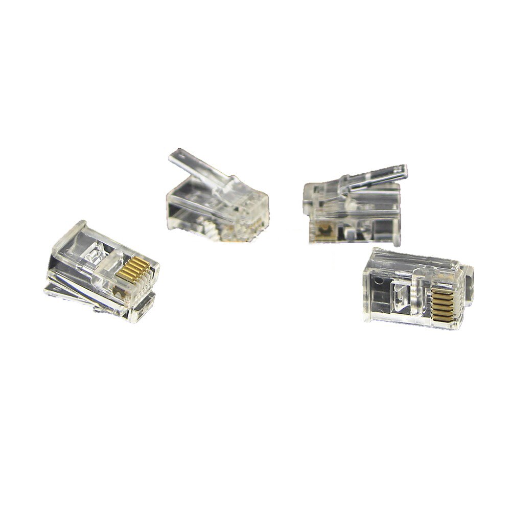 50Pcs 6 Pin Crystal Mic Microfoon Lood End Connector Voor Yaesu MH-48/MH-42 Ft-7800 Ft-7900 Ft-8900 Radio Accessoires