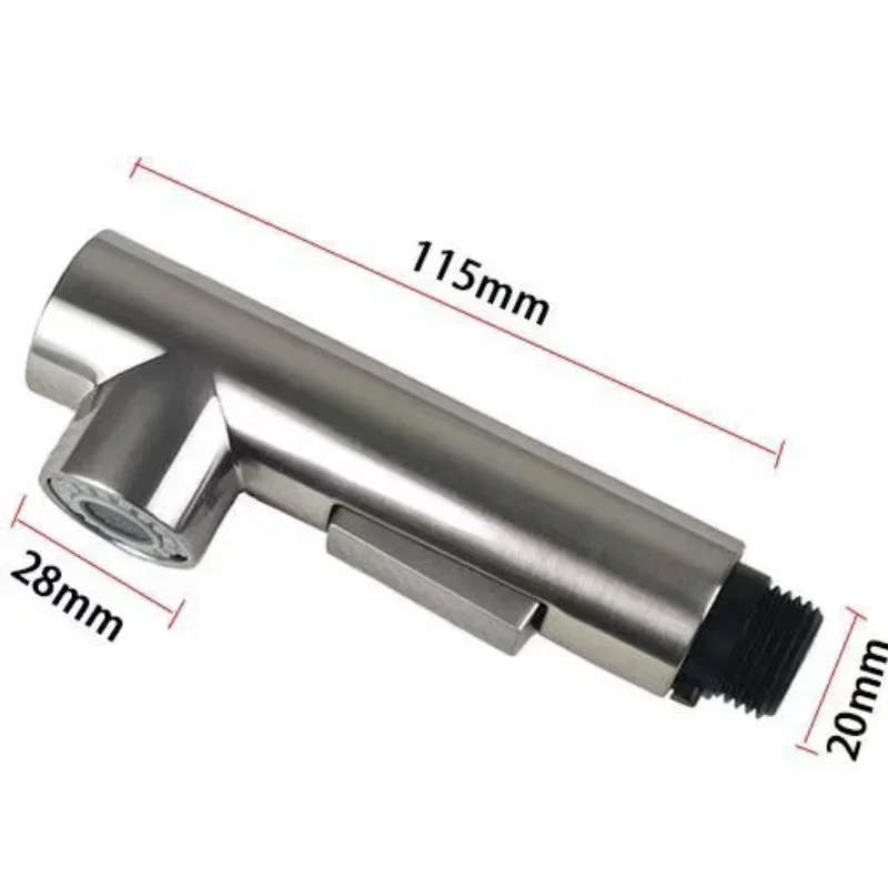 Kitchen Pull Out Faucet Sprayer Nozzle Sprayer ABS Durable Water Saving Shower Spray Head Bathroom Basin Sink Tap Replacement: Dark Grey