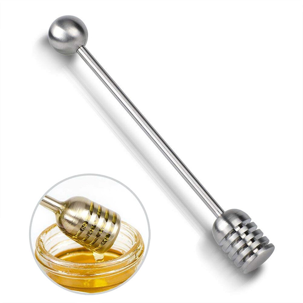 Round Bead Spiral Dip Honey Coffee Anti-rust 304 Stainless Steel Stirring Rod