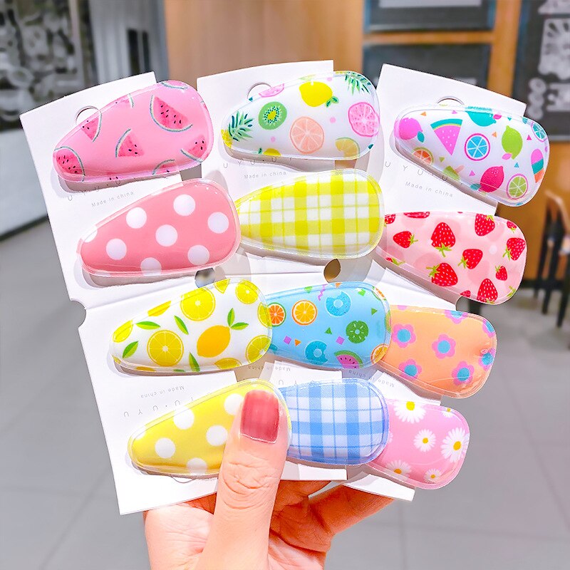 5pcs Children Cute Color Hairclip Head Jewelry -shaped Clip Hair Accessories Baby Hair Clip Cute Baby Hairpin