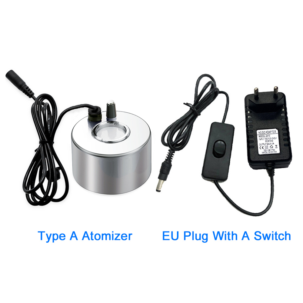 110V 220V Ultrasone Mist Maker Fogger Aquarium Verneveling Apparaat Luchtbevochtiger Hydrocultuur Vernevelaar Fontein Vijver verstuiver: Donkergrijs