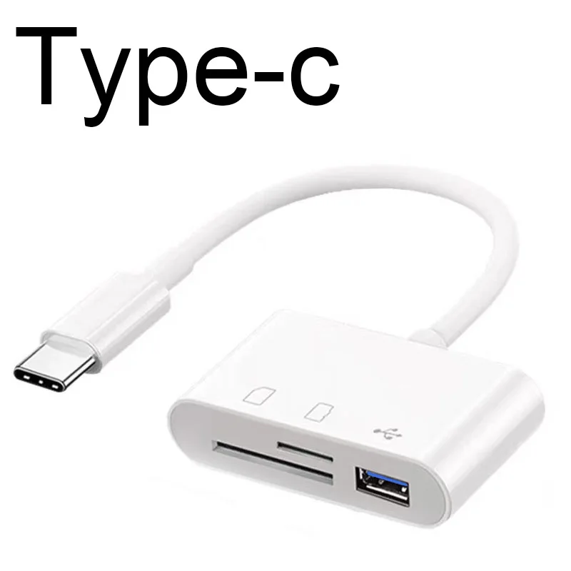 Type-C Adapter TF CF SD Geheugenkaartlezer OTG Schrijver Compact Flash USB-C Voor IPad Pro Huawei Voor Macbook USB Type C Kaartlezer