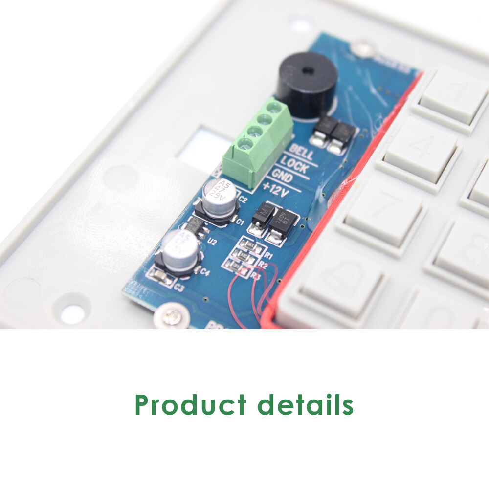 125Khz RFID Keypad Access Control System Device Machine RFID Card Reader Door Lock System 500 users gray