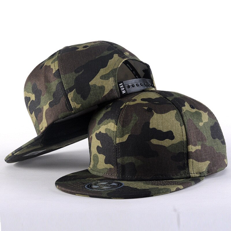 Sommer baseball kasketter mænd camouflage hip hop 5 panel snapback hat til kvinder touca gorras planas casquette chapeau 18 stile: W53